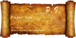 Pajer Ida névjegykártya