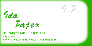 ida pajer business card